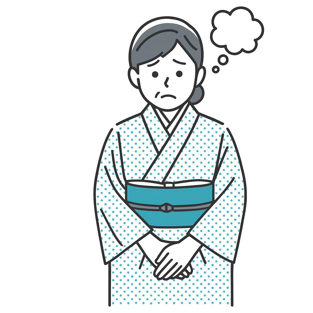 不安げな女将の画像