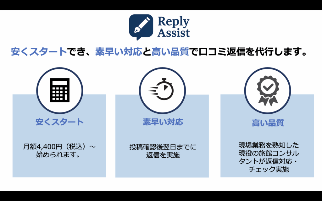 安くスタート 素早い対応 高い品質